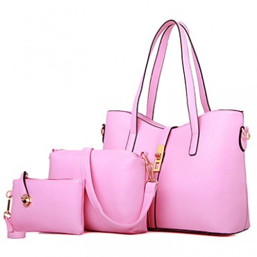 Women PU Barrel Shou...